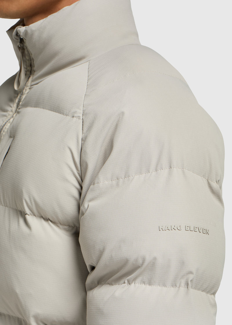 Ribstop Puffer Jacket - Grey