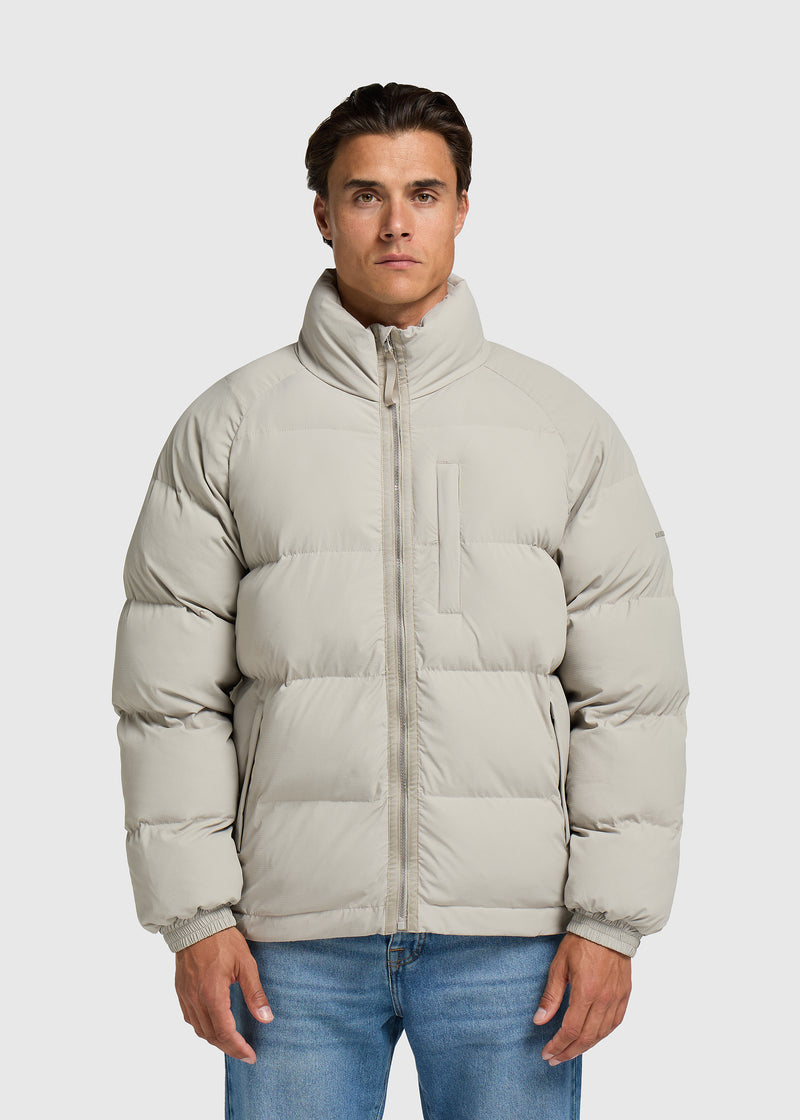 Ribstop Puffer Jacket - Grey