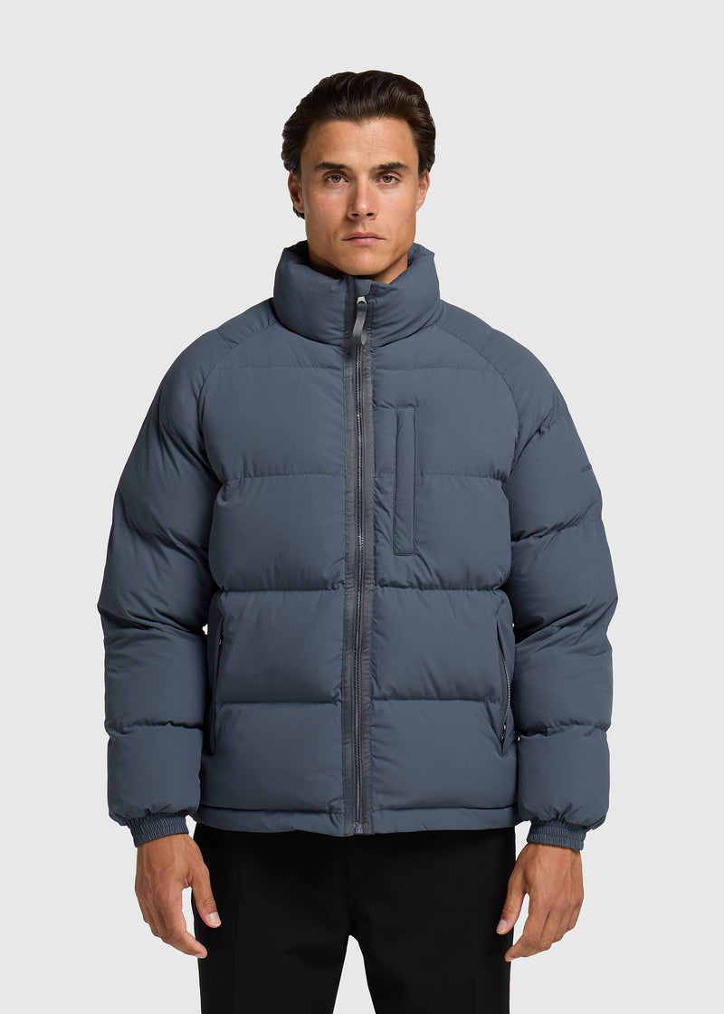 Ribstop Puffer Jacket - Ombre Blue
