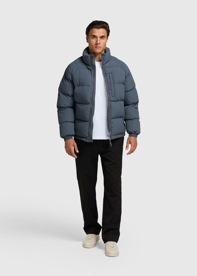 Ribstop Puffer Jacket - Ombre Blue