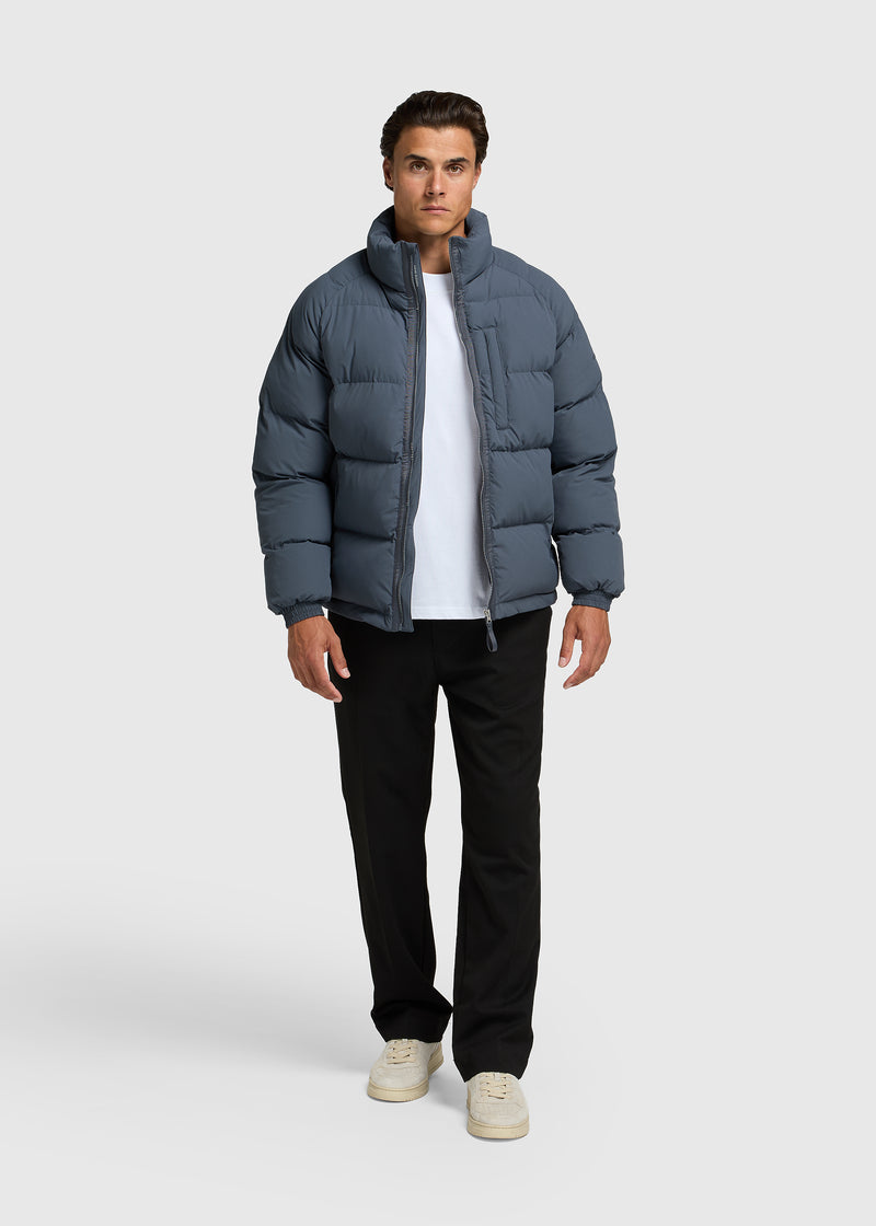 Ribstop Puffer Jacket - Ombre Blue