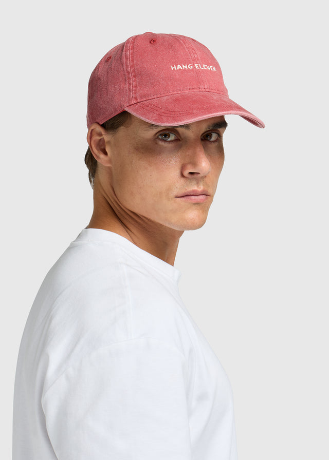 Gewaschene Kappe - Rot