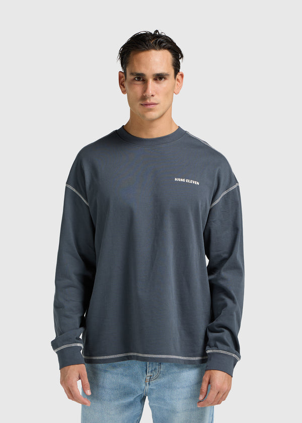 Badge Longsleeve - Ombre Blue