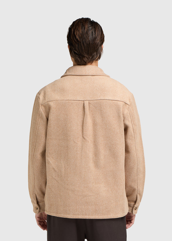 Herringbone Zip Jacket - Desert