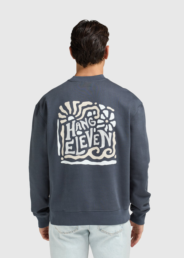 Wild Botanics Crewneck - Ombre Blue