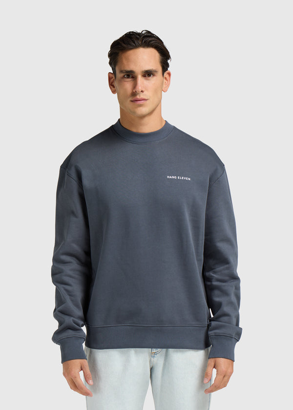 Wild Botanics Crewneck - Ombre Blue