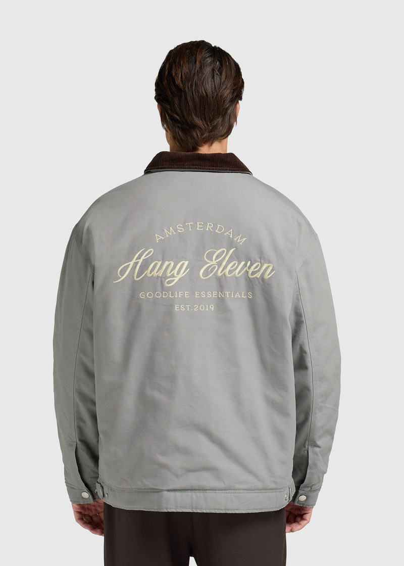 Premium Arbeiterjacke - Gewaschenes Grau