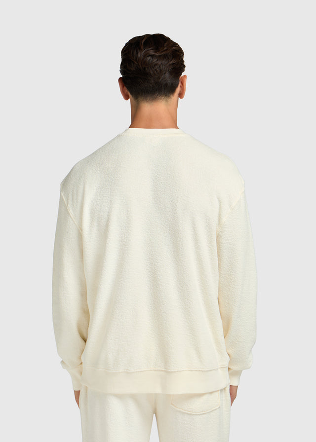Toweling Bouclé Crewneck - Off White