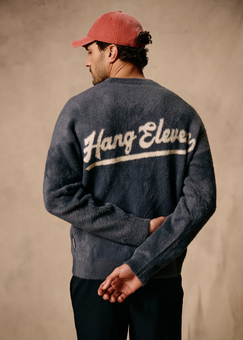 Hairy Brand Crewneck - Ombre Blue