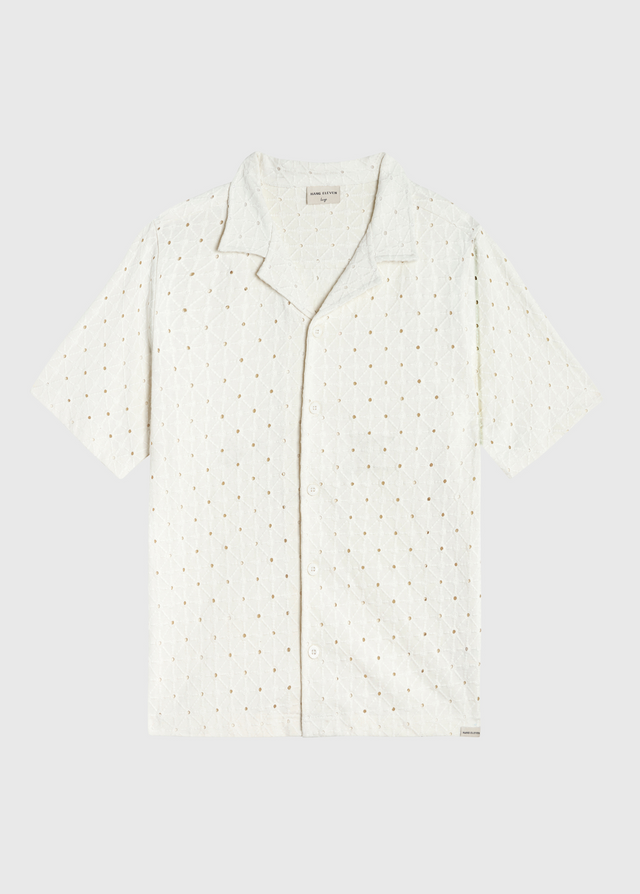 Crochet Sunrise Shirt - White Sand