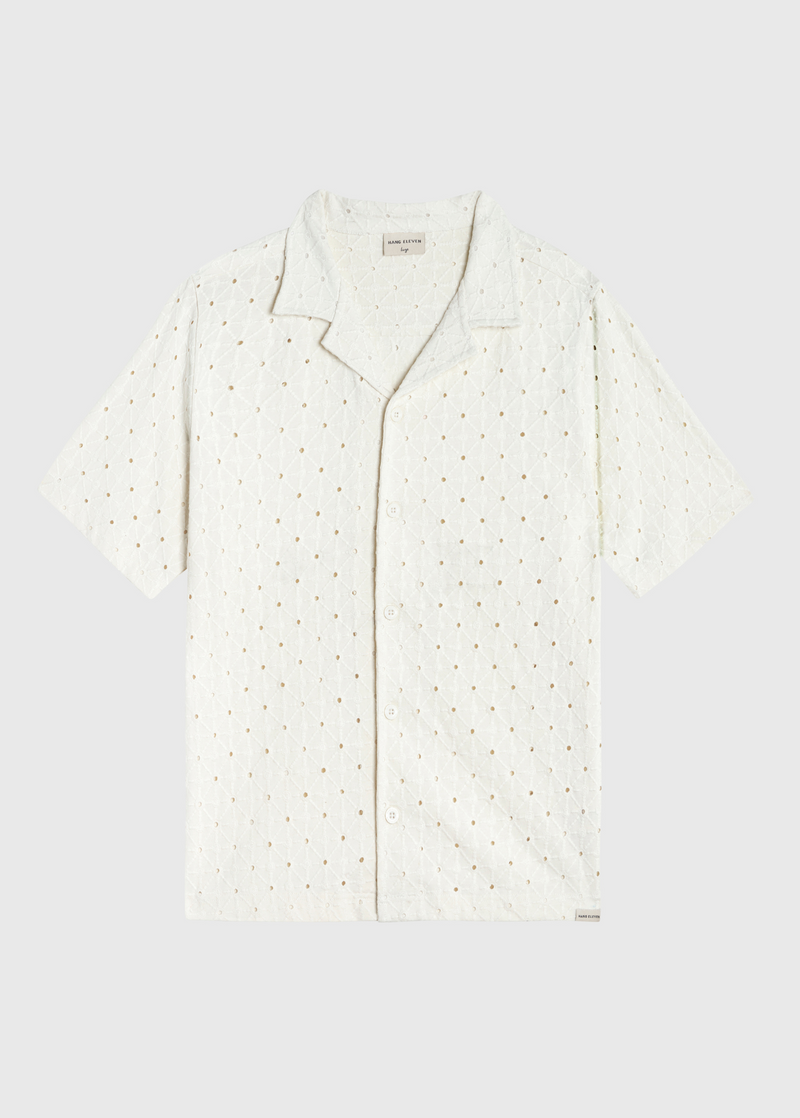 Gehäkeltes Sunrise-Shirt – Weißer Sand