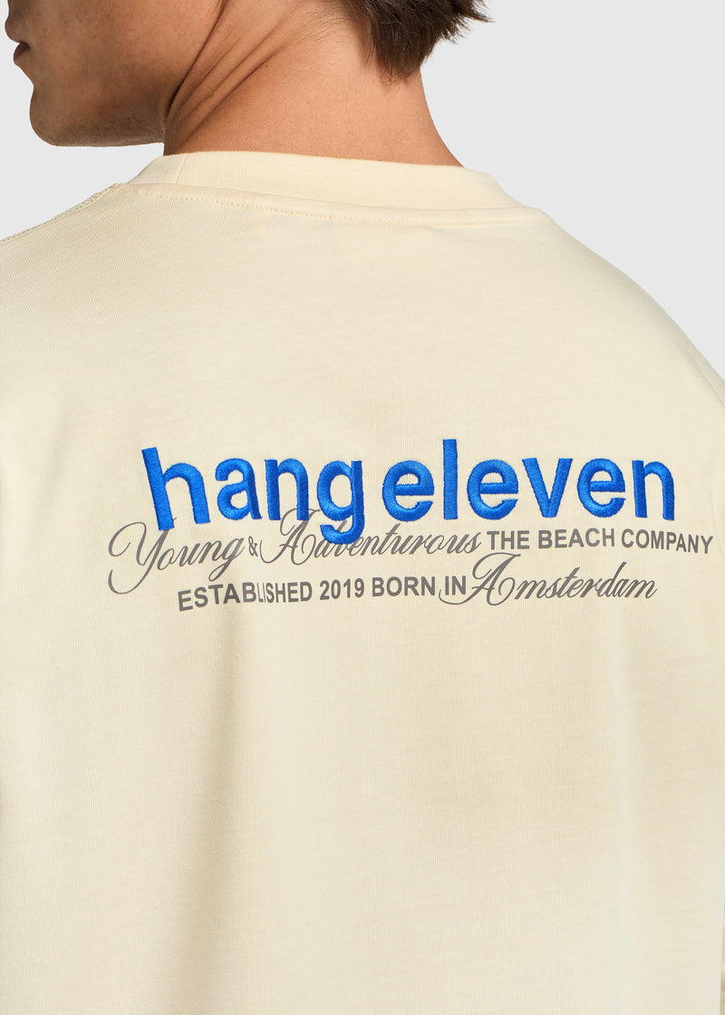 Brand Embro Tee - White Sand