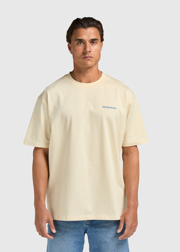 Brand Embro Tee - White Sand