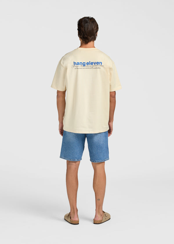 Brand Embro Tee - White Sand