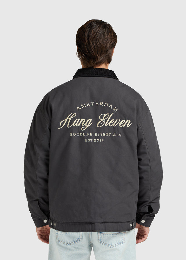 Premium Arbeitsjacke – Mitternachtsschwarz