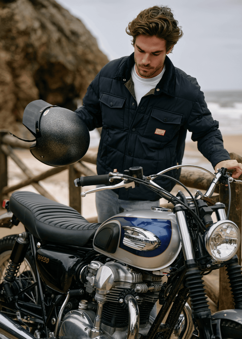 Padded Coach Jacket - Midnight Black