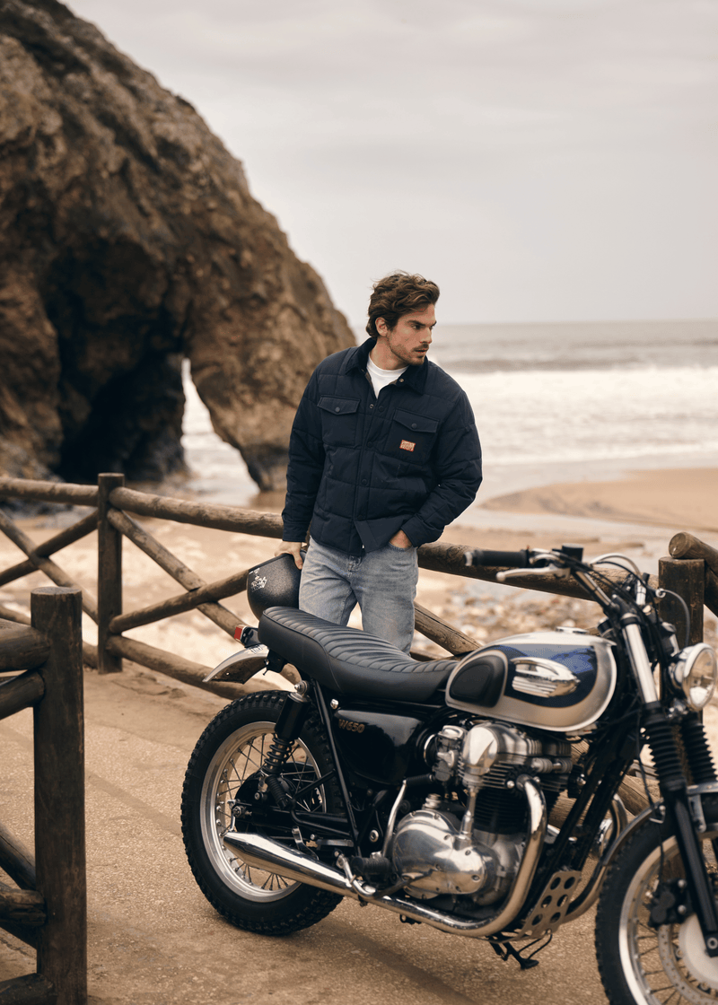 Padded Coach Jacket - Midnight Black