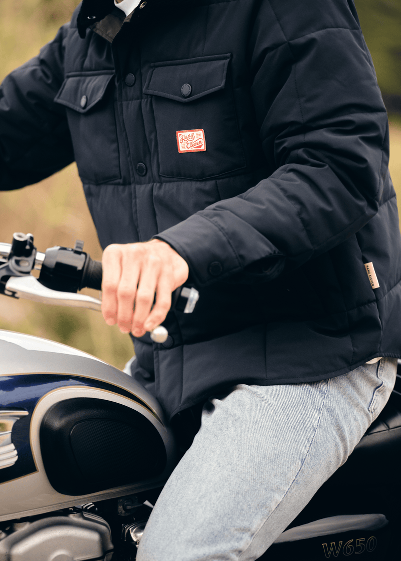 Padded Coach Jacket - Midnight Black