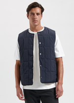 Reversible Teddy Vest - Navy Blue