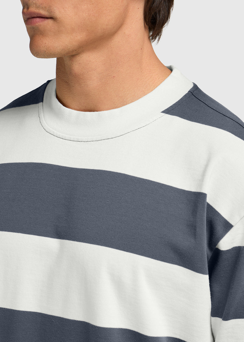 Big Stripe Tee - Ombre Blue