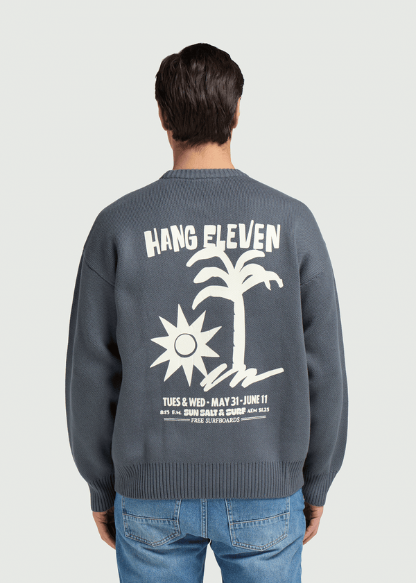 Paradise Knit Crewneck - Ombre Blue