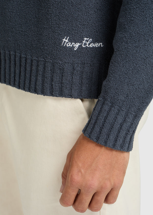 Loop Knit Crewneck - Ombre Blue