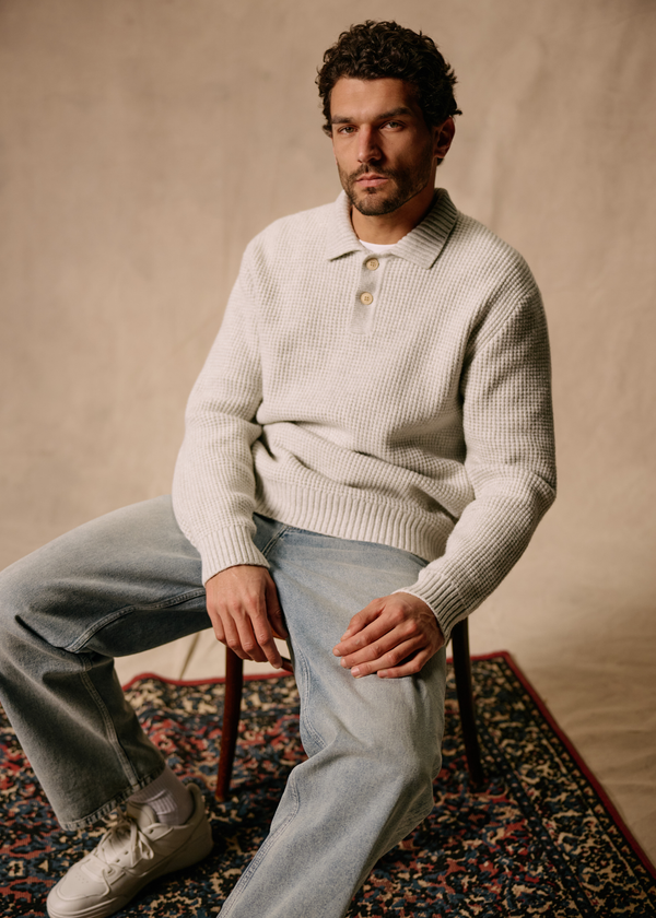 Heavy Structure Polo - Grey Melee