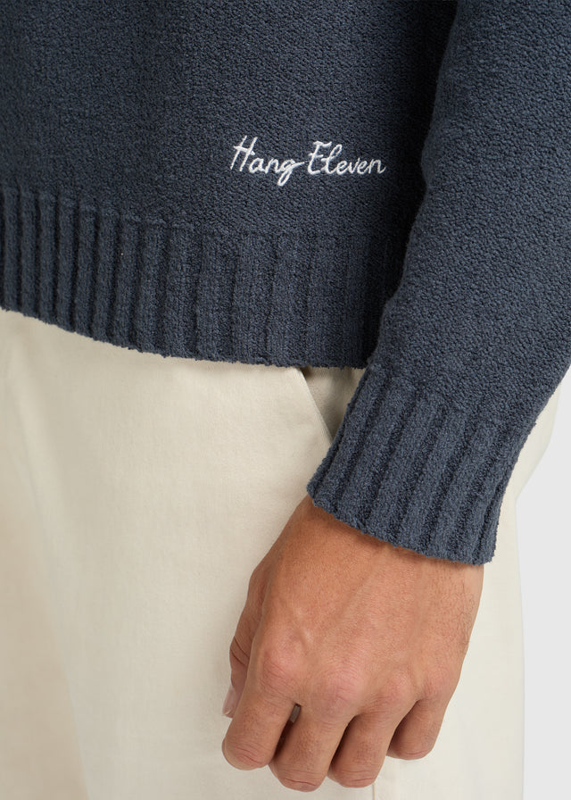 Loop Knit Polo - Ombre Blue