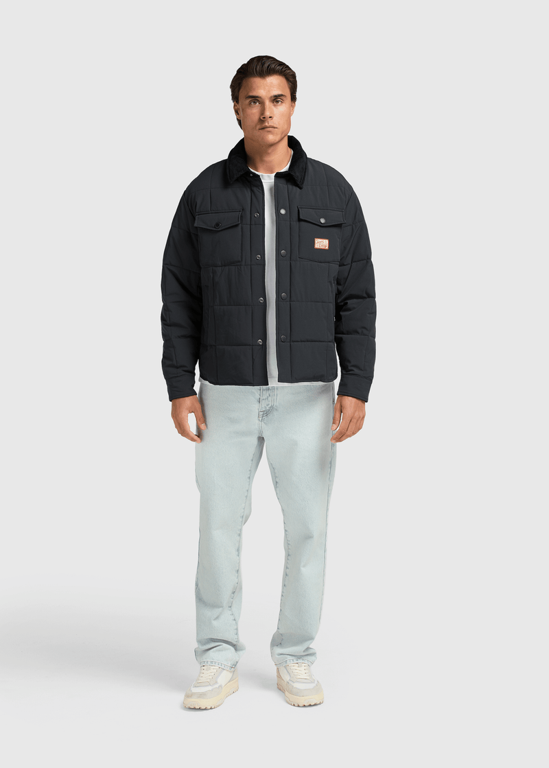 Padded Coach Jacket - Midnight Black
