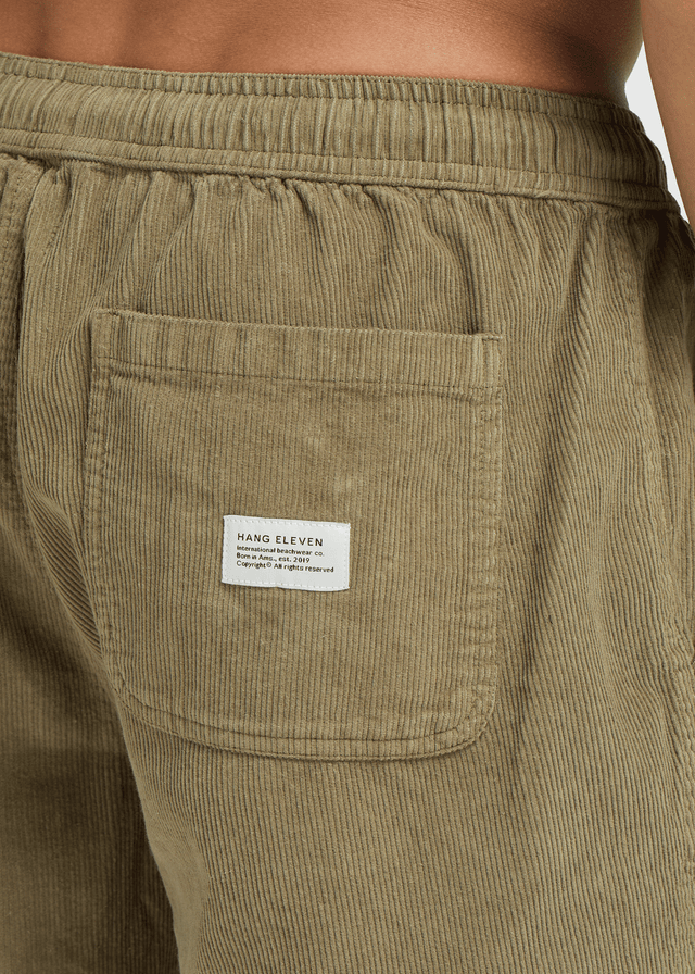 Short en velours côtelé - Vert