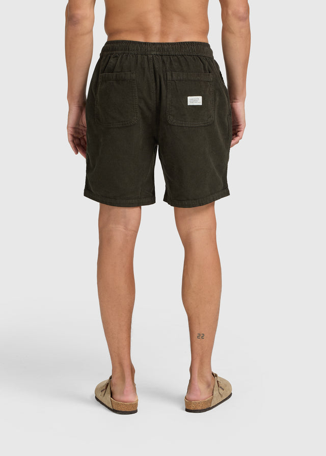 Short en velours côtelé - Vert armée