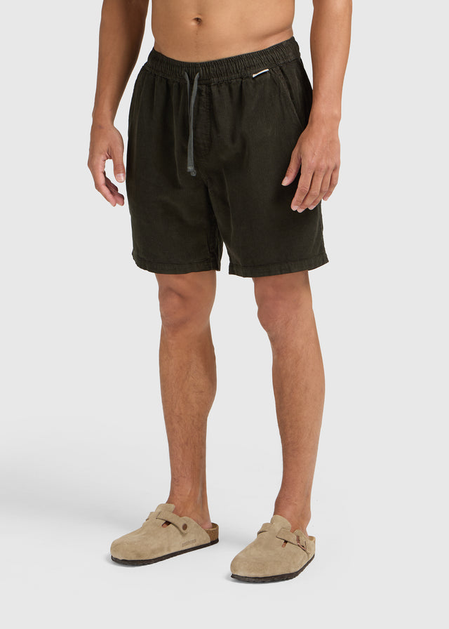 Short en velours côtelé - Vert armée