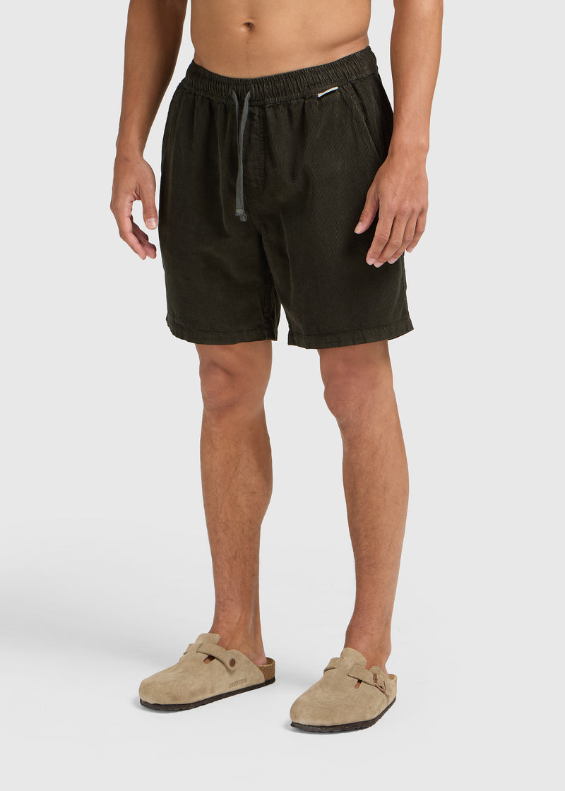 Cordshorts – Armeegrün