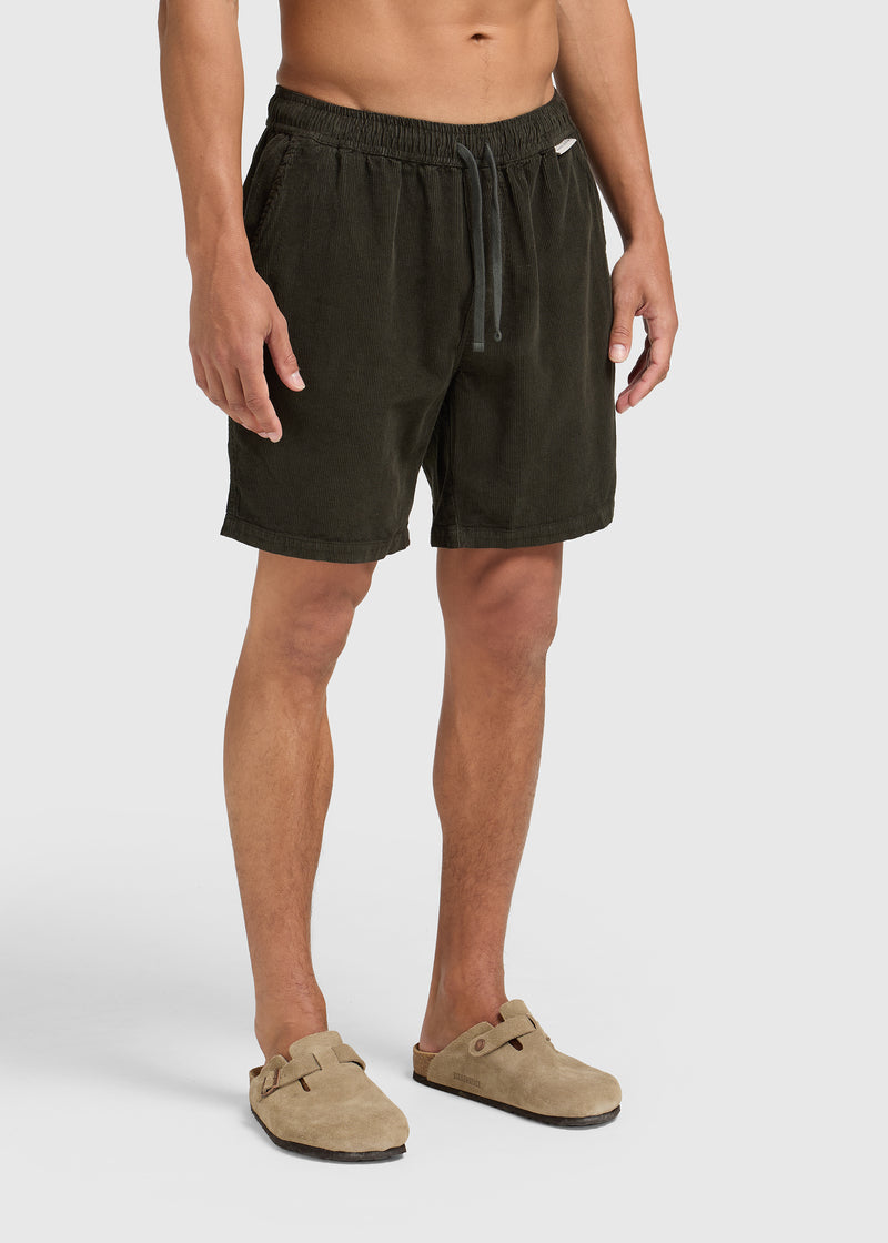 Cordshorts – Armeegrün