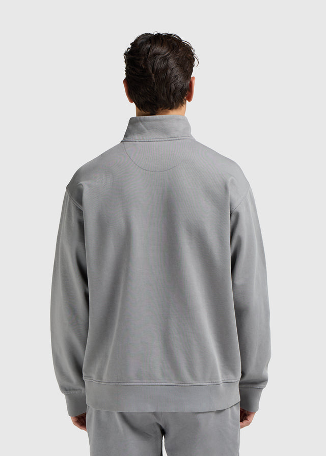 Pull demi-zip Premium Blanks - Gris délavé