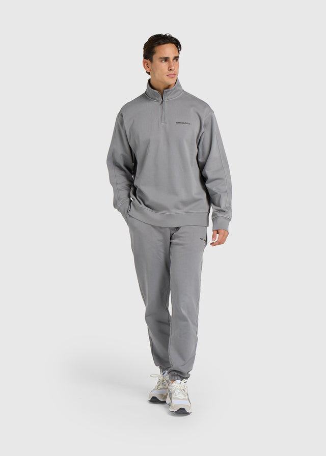 Pull demi-zip Premium Blanks - Gris délavé