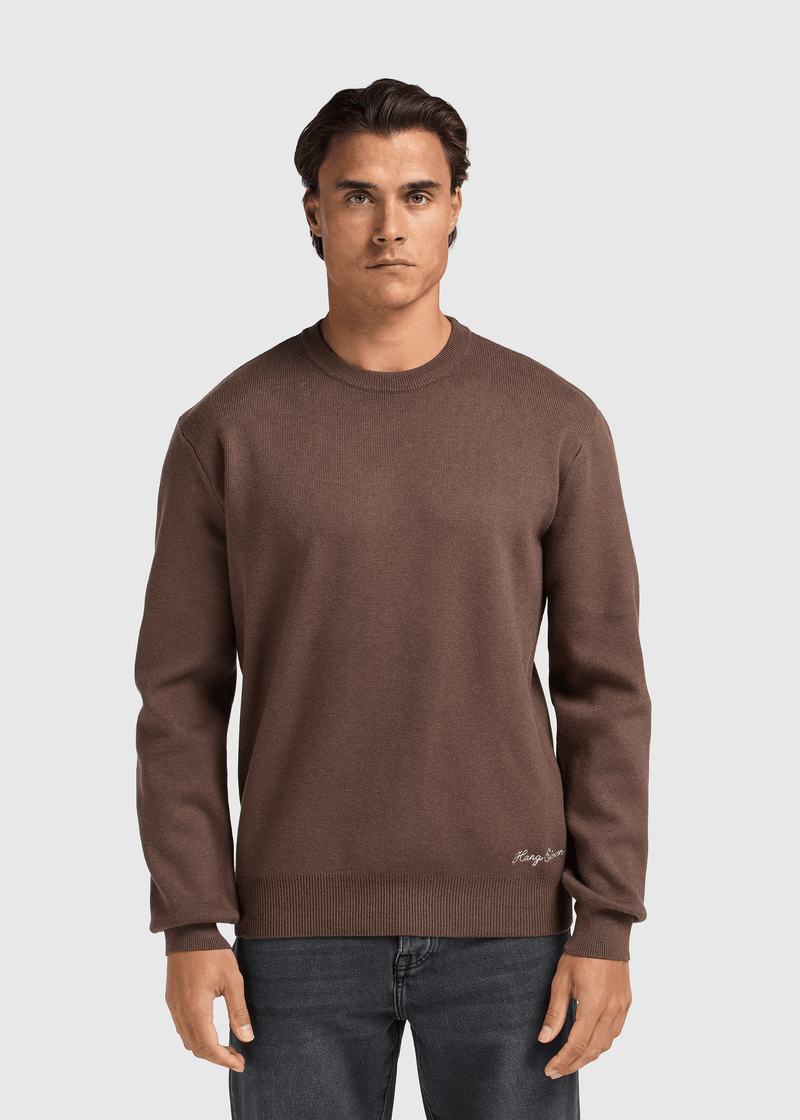 Compact Knit Crewneck - Espresso
