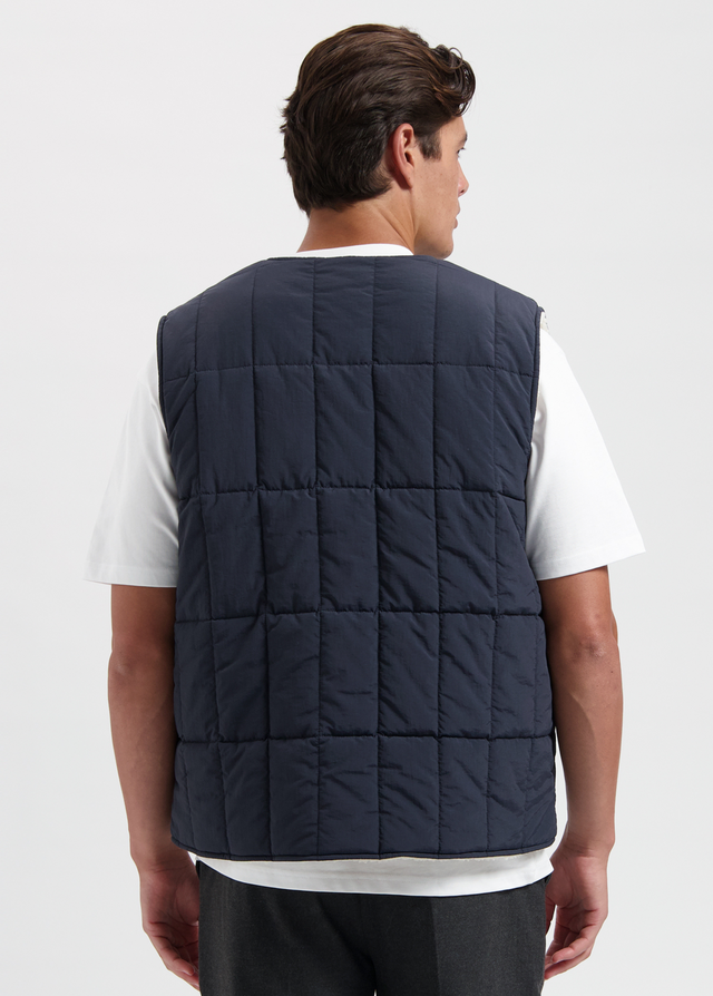 Wendbare Teddyweste – Marineblau