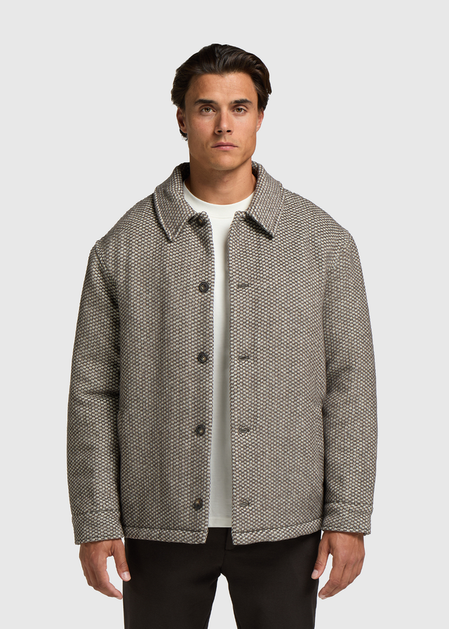 Gefüttertes Overshirt – Braun