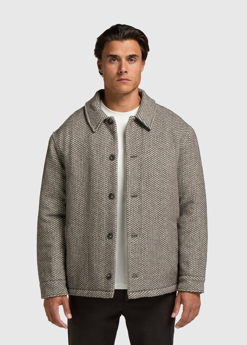 Gefüttertes Overshirt – Braun