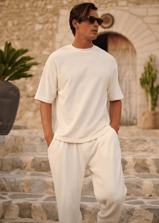 Toweling Bouclé Tee - Off White