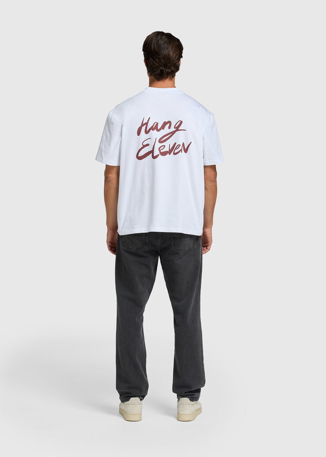 Brush Script Tee - White