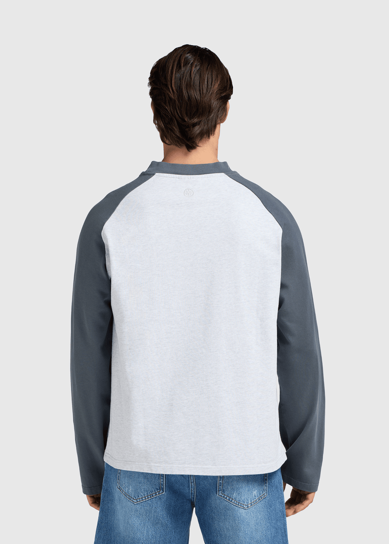 Colour Block Longsleeve - Ombre Blue