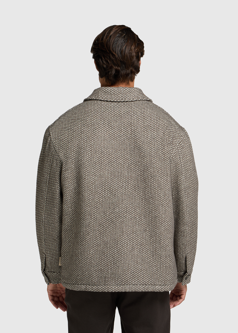 Gefüttertes Overshirt – Braun