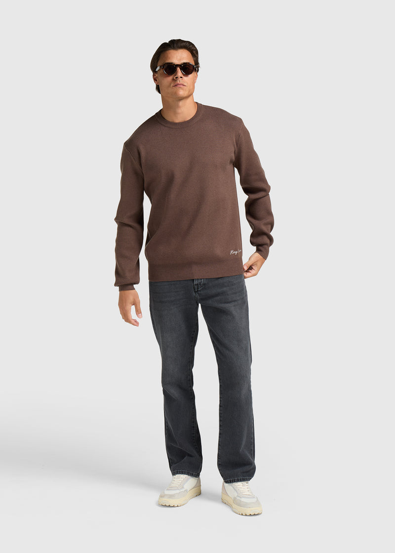 Compact Knit Crewneck - Espresso