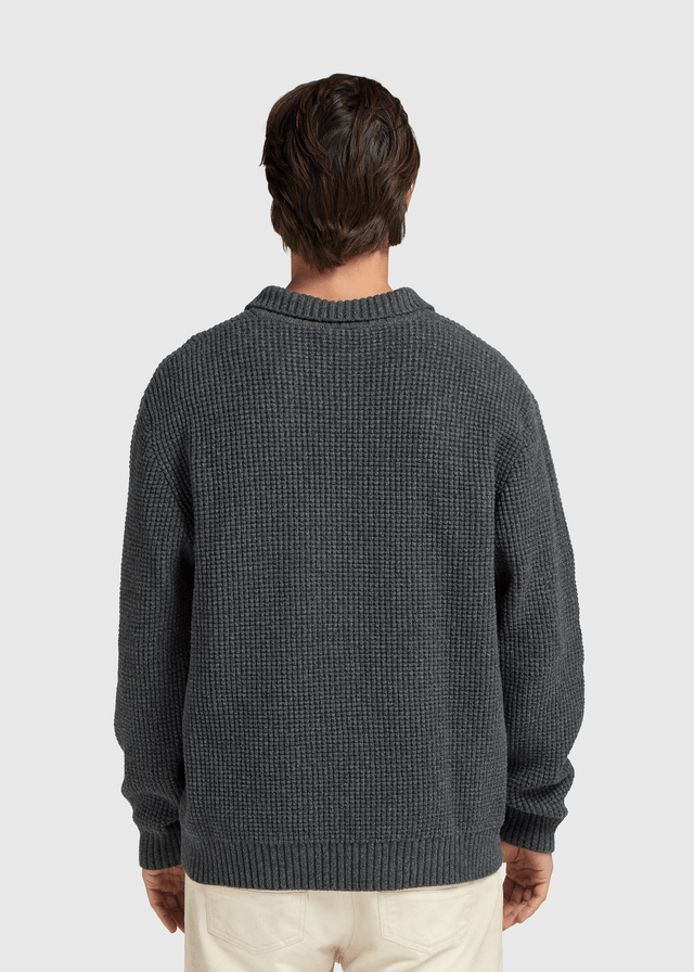 Riva Waffel-Polo – Anthrazit 