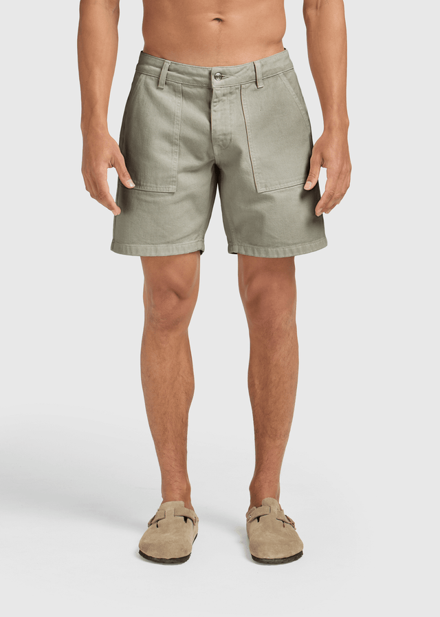 Worker Denim Short - Slate Green
