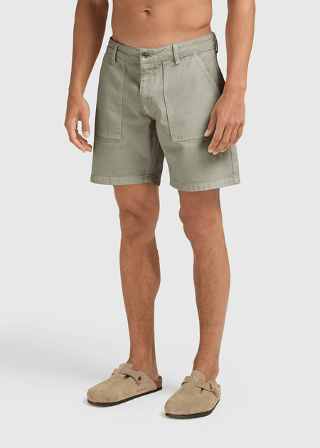 Worker Denim Short - Slate Green
