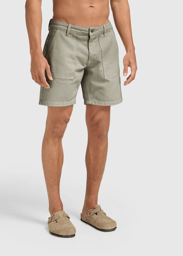 Worker Denim Short - Slate Green