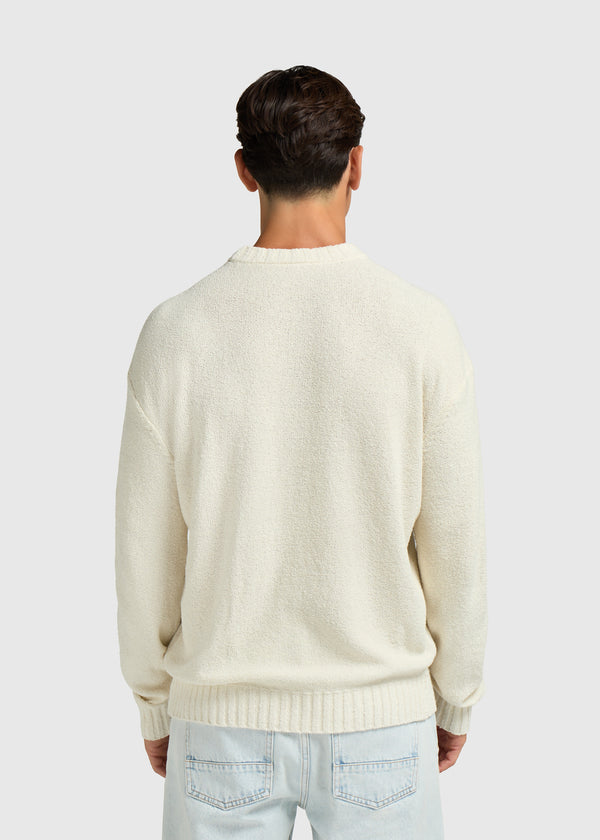Loop Knit Crewneck - White Sand